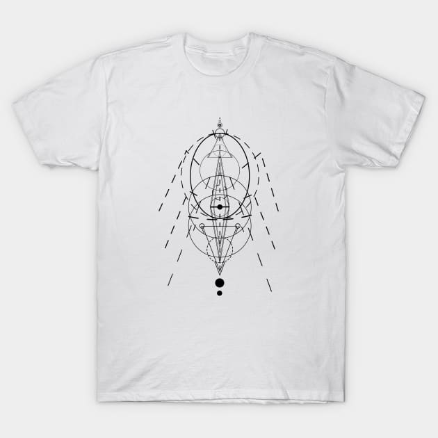 Minimal geometric ant tattoo T-Shirt by gegogneto